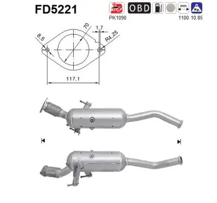 276212 Maxgear Filtro de partículas do sistema dos gases de escape