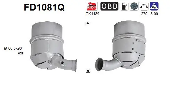 Filtro de partículas do sistema dos gases de escape 1609628880 Mercedes