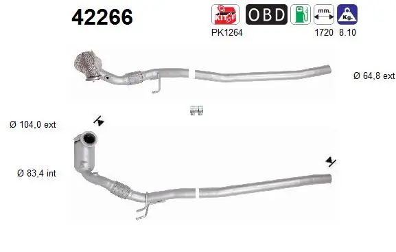 Convertidor - catalisador para Volkswagen Passat 3G5, CB5
