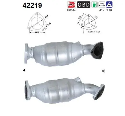 Convertidor - catalisador para Audi A4 8ED