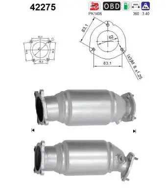 Convertidor - catalisador para Audi A4 8W5, 8WD