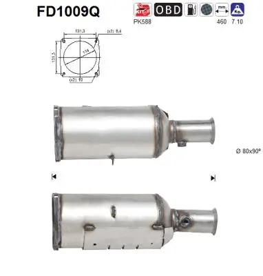  Filtro de partículas do sistema dos gases de escape Peugeot 406 sedan (8B) (1995 - 2004) 