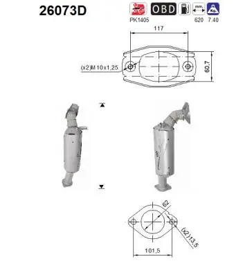 Convertidor - catalisador para Mitsubishi Pajero KH