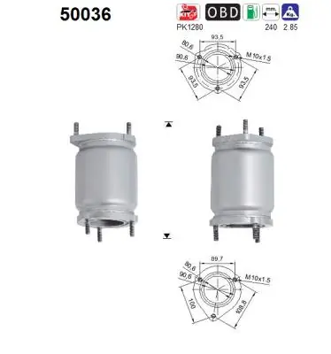 Convertidor - catalisador para Chevrolet Spark (Matiz) M300