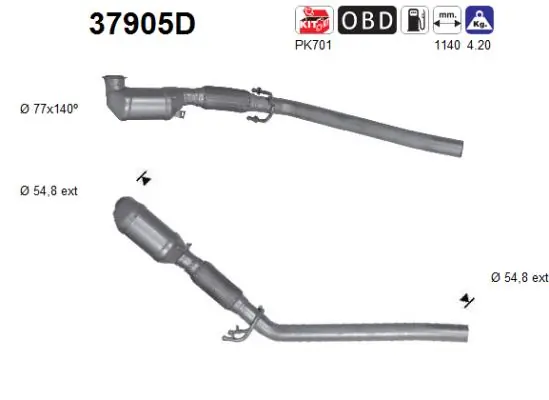 Convertidor - catalisador para Seat Altea XL 5P5, 5P8