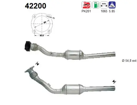 Convertidor - catalisador para Audi TT 8N3