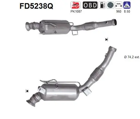 4474900083 Mercedes Filtro de partículas do sistema dos gases de escape