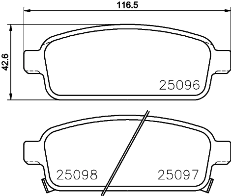 1617287080 Peugeot/Citroen Sapatas do freio traseiras de disco