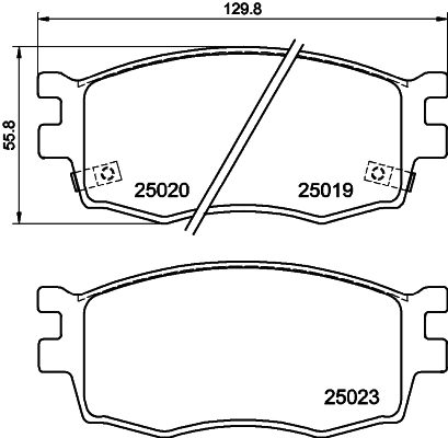 Sapatas do freio dianteiras de disco para Hyundai Accent III MC