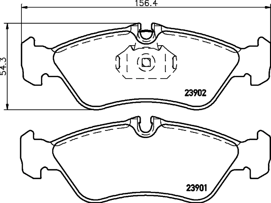 Sapatas do freio traseiras de disco Volkswagen LT 28-46 II 2DA, 2DD, 2DH