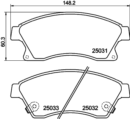 95530019 General Motors Sapatas do freio dianteiras de disco
