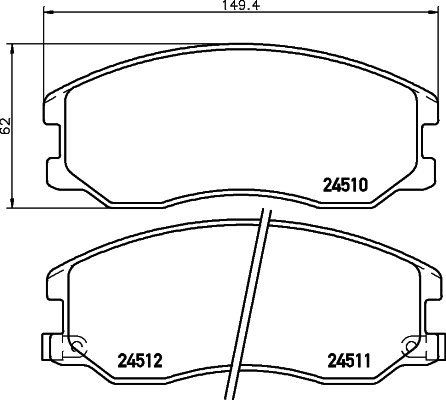 Sapatas do freio dianteiras de disco para Chevrolet Captiva I C100