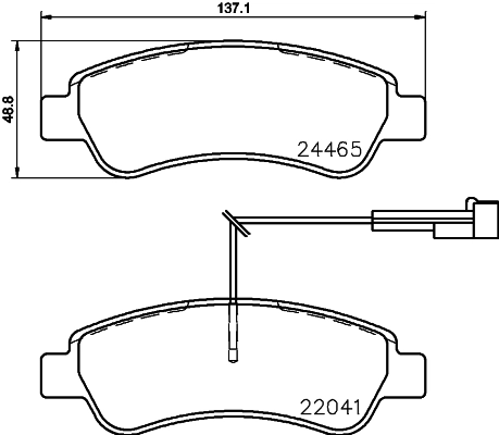 1696258680 Peugeot/Citroen Sapatas do freio traseiras de disco