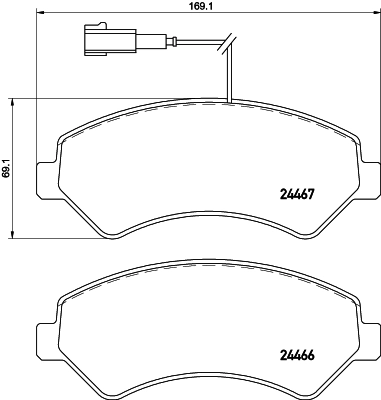 1612433780 Peugeot/Citroen Sapatas do freio dianteiras de disco
