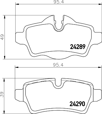 Sapatas do freio traseiras de disco para Mini Cooper  R56