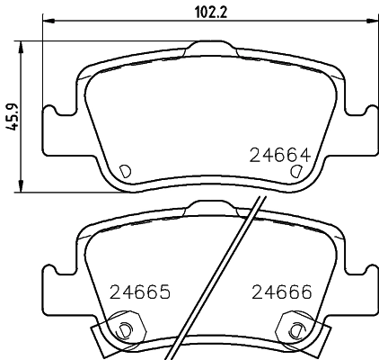 Sapatas do freio traseiras de disco para Toyota Corolla  E15