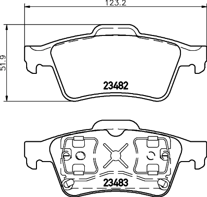 DP68032 Brembo Sapatas do freio traseiras de disco