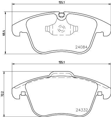 Sapatas do freio dianteiras de disco para Peugeot 407 SW 6E