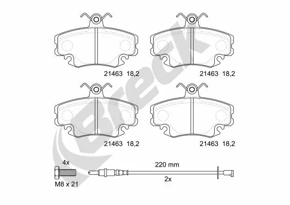 1617250880 Peugeot/Citroen Sapatas do freio dianteiras de disco