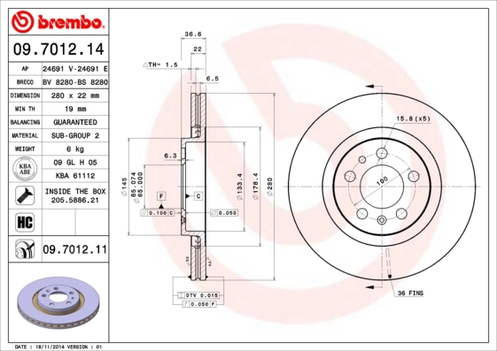 Compre DP85050 Brembo Disco do freio dianteiro