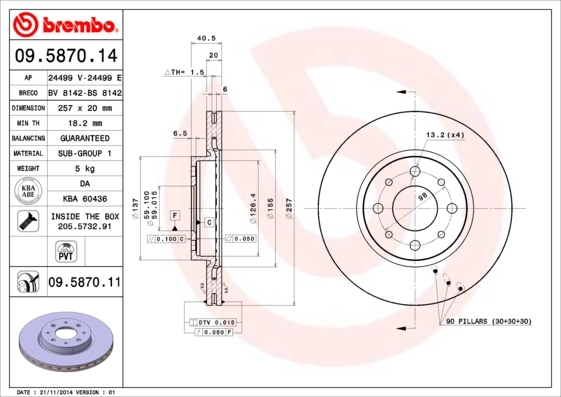 Disco do freio dianteiro Fiat Palio  178DX