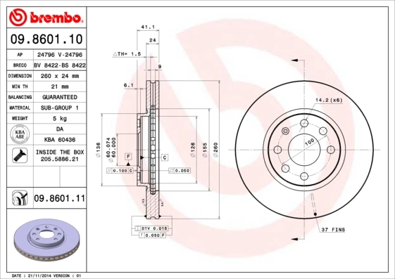  Disco do freio dianteiro Mazda 323 II 3 dr hatchback (1980 - 1989) II 3 dr