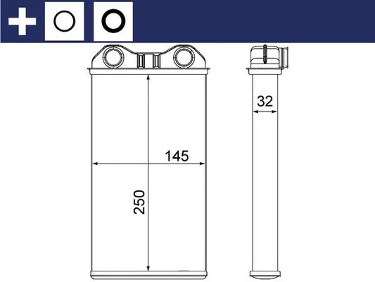 AH14000S Mahle Original Radiador de forno (de aquecedor)