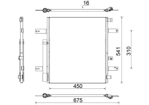 Radiador de aparelho de ar condicionado AC853000S Mahle Original