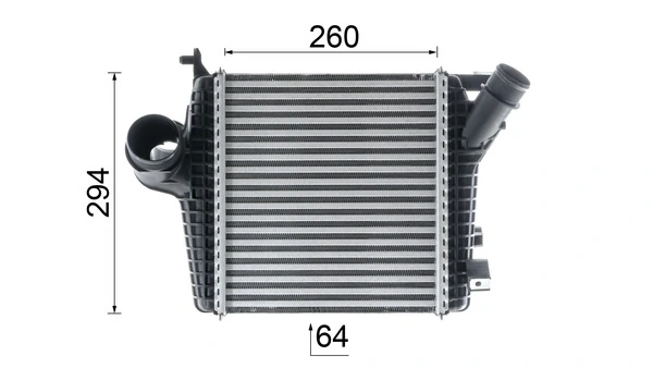 CI221000P Mahle Original Radiador de intercooler