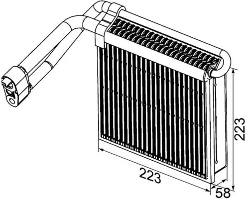 AE98000P Mahle Original Vaporizador de aparelho de ar condicionado