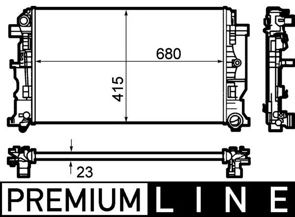 CR1710000P Mahle Original Radiador de esfriamento de motor