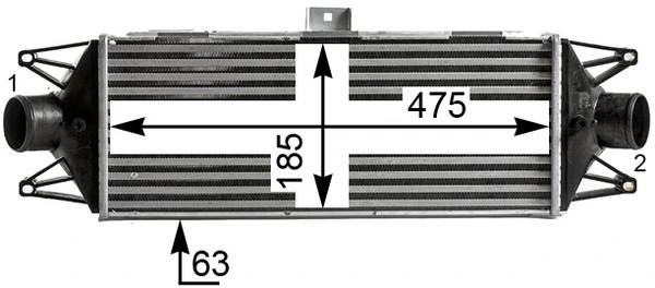 Radiador de intercooler CI438000S Mahle Original