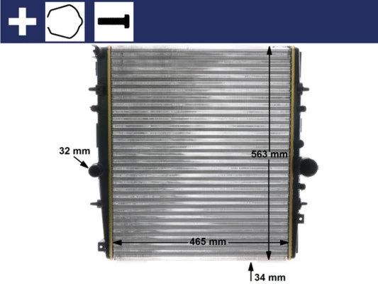 Compre CR1437000S Mahle Original Radiador de esfriamento de motor