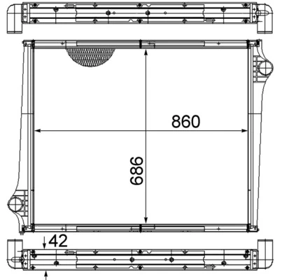 Radiador de esfriamento de motor CR745000S Mahle Original