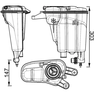 CRT95000S Mahle Original Tanque de expansão do sistema de esfriamento