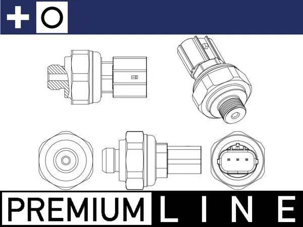 ASE10000P Mahle Original Sensor de pressão absoluta de aparelho de ar condicionado
