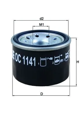 OC1141 Mahle Original Filtro de óleo