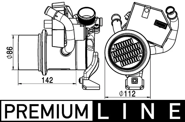 CE5000P Mahle Original Radiador do sistema EGR de recirculação dos gases de escape