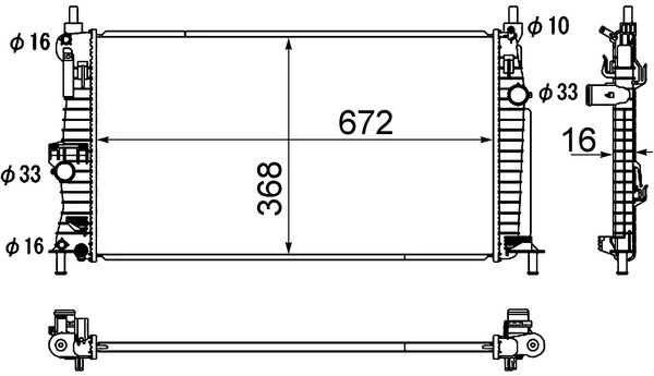 Radiador de esfriamento de motor Z6811520YA Mazda