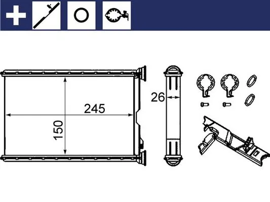 AH242000S Mahle Original Radiador de forno (de aquecedor)