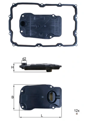 HX271D Mahle Original Filtro da Caixa Automática de Mudança