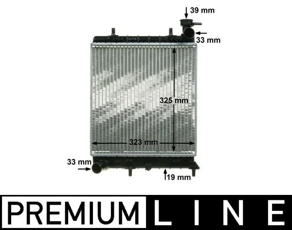 Radiador de esfriamento de motor Mahle Original CR1281000P