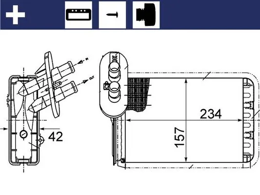 AH164000S Mahle Original Radiador de forno (de aquecedor)