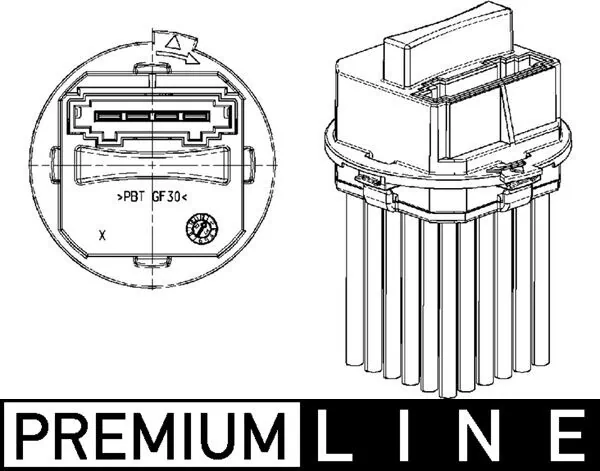 ABR21000P Mahle Original Resistor (resistência) de ventilador de forno (de aquecedor de salão)