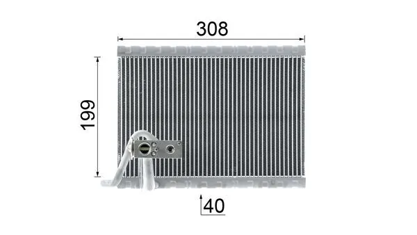 AE124000P Mahle Original Vaporizador de aparelho de ar condicionado