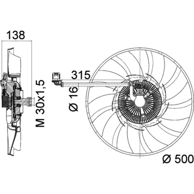  Ventilador elétrico de esfriamento montado (motor + roda de aletas) Land Rover Discovery IV SUV (L319) (2009 - 2018) IV