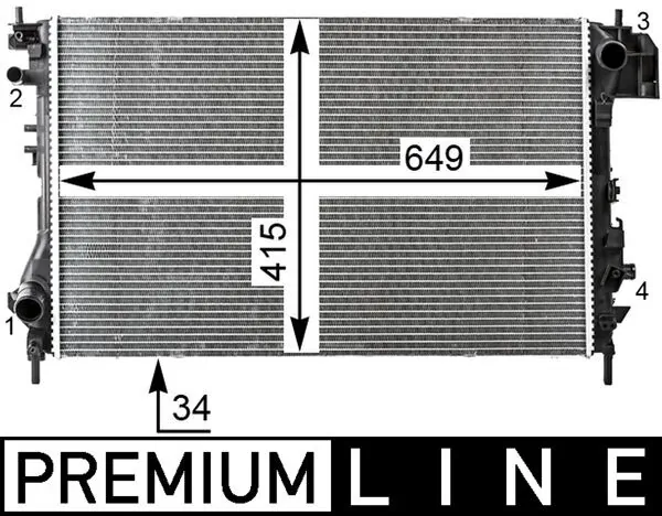 Compre 551808A7 Polcar Radiador de esfriamento de motor