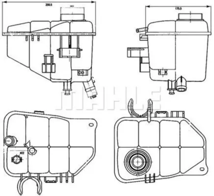 CRT126000S Mahle Original Tanque de expansão do sistema de esfriamento
