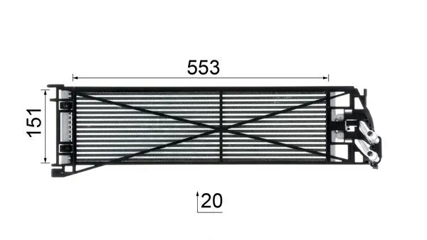 CLC306000P Mahle Original Radiador de esfriamento, Caixa Automática de Mudança