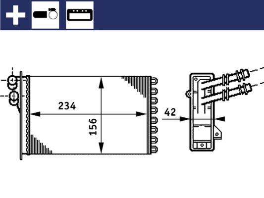 AH72000S Mahle Original Radiador de forno (de aquecedor)
